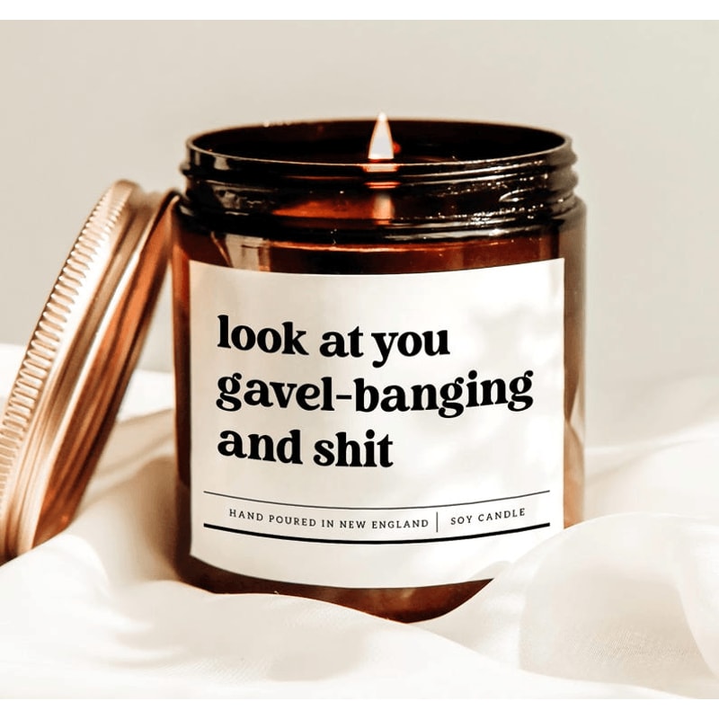 Funny Lawyer Candle Law School Graduation Gift Attorney Gift Judge Candle Gavel Candle Gift 0