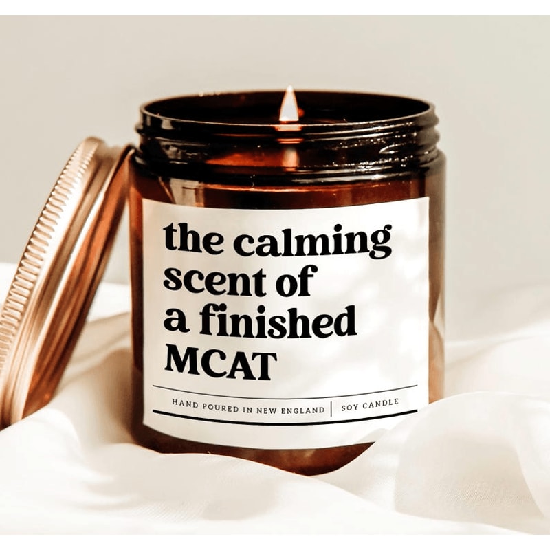 Finished MCAT Candle MCAT Gift Medical Student Candle Funny Pre Med Graduation Gift Candle 0