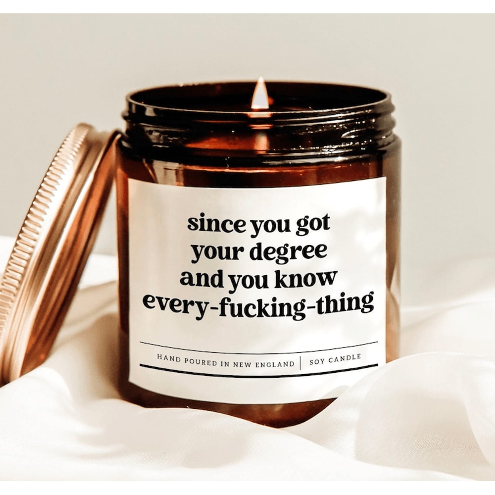 Funny Graduation Candle Degree Graduation Gift College Graduation Gift Sarcastic Graduate Candle 0
