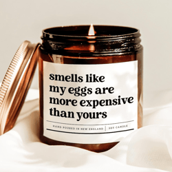 funny egg candle, chicken lover gift, farmhouse kitchen candle, funny hen lover candle gift