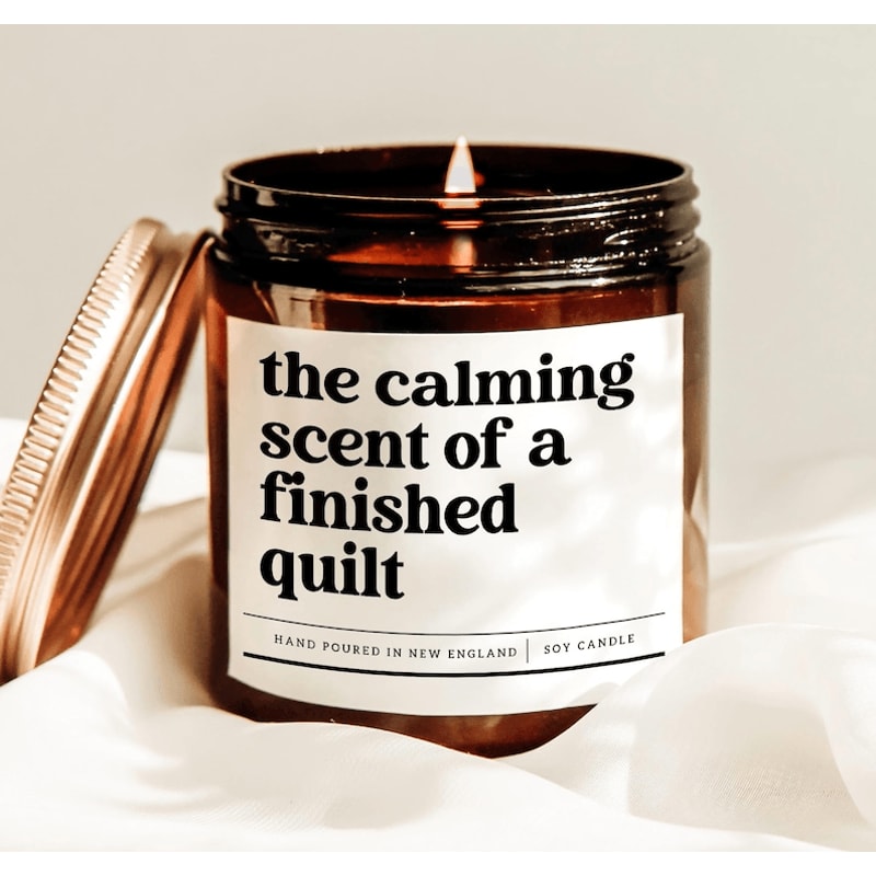 Quilting Candle Gift Funny Quilter Candle Sewing Lover Gift Finished Quilt Candle 0