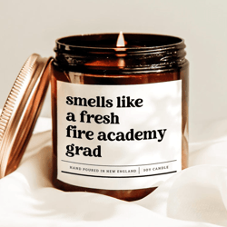fire academy graduation candle, firefighter gift, funny firefighter candle, academy grad gift