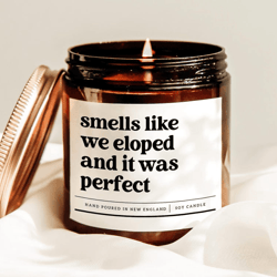 elopement candle gift, funny wedding candle, newlywed gift, romantic elopement keepsake