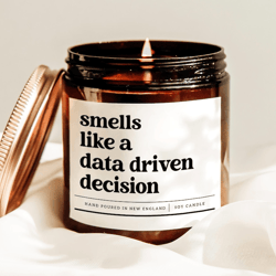 data analyst candle gift, funny data science candle, analytics gift, tech office decor