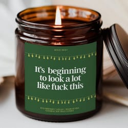 its beginning to look a lot like funny christmas candle gag gift secret santa decor