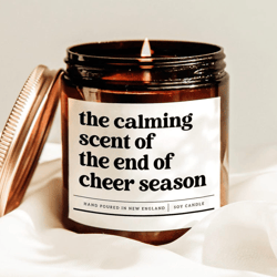 cheer season candle, cheerleader gift, cheer coach gift, end of season cheer candle