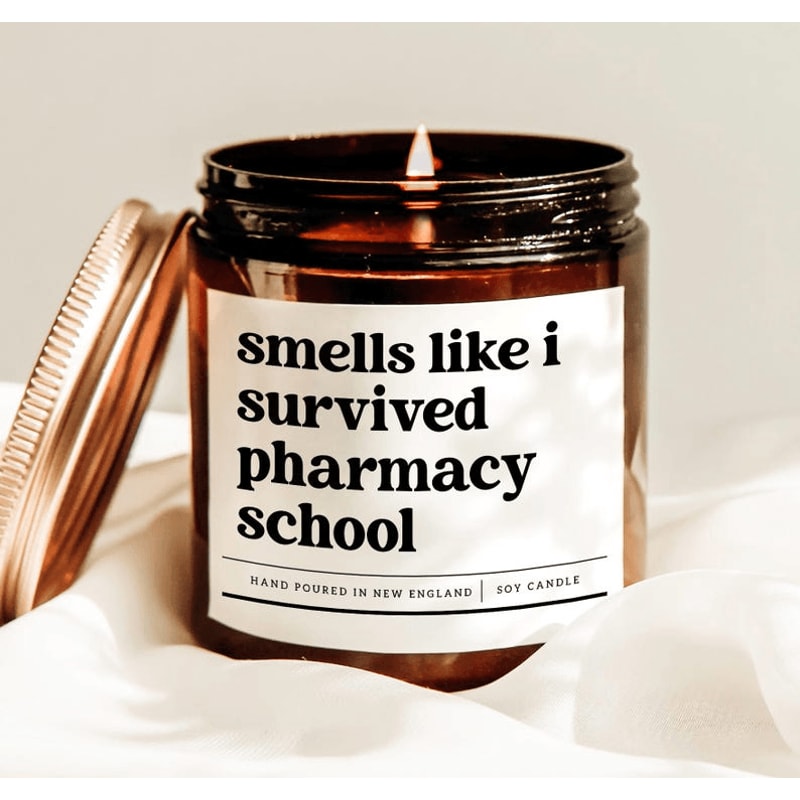 Pharmacy School Graduation Candle Pharmacist Gift Funny Pharmacy Student Candle 0