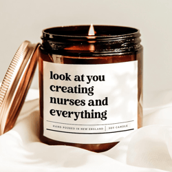 funny nursing instructor candle, nurse educator gift, creating nurses candle