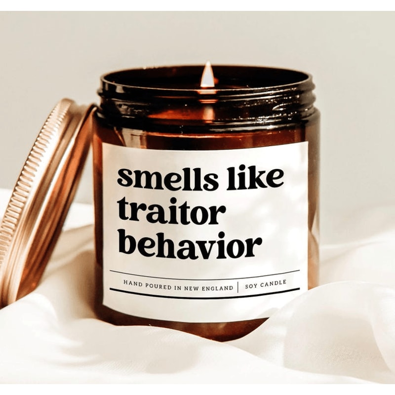 Funny Traitor Behavior Candle Toxic Friend Gift Reality TV Humor Candle 0
