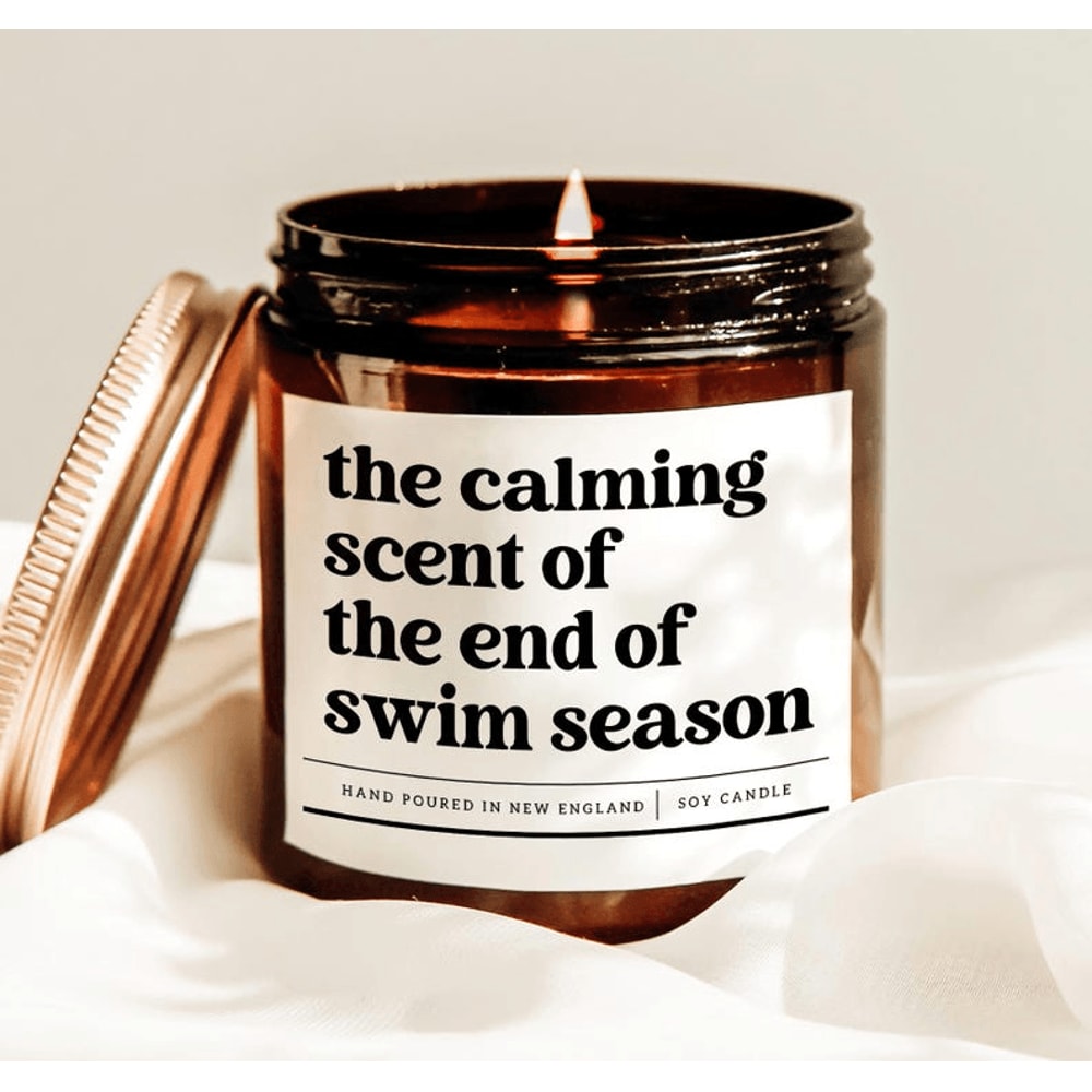 Funny Swim Team Candle End Of Swim Season Gift Swimmer Coach Candle 0