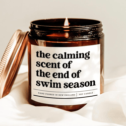 funny swim team candle, end of swim season gift, swimmer coach candle