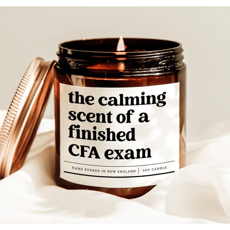 Funny CFA Exam Candle Finance Student Gift CFA Candidate Graduation Candle 0