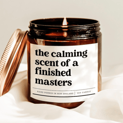 funny masters degree candle, masters graduation gift, graduate school candle