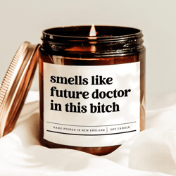 funny future doctor candle gift for medical student, med school graduation gift, future physician candle