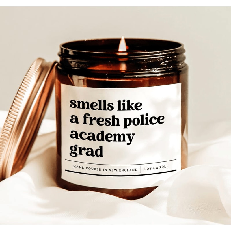 Police Academy Graduation Candle Gift For New Officer Funny Law Enforcement Gift Fresh Police Acade 0