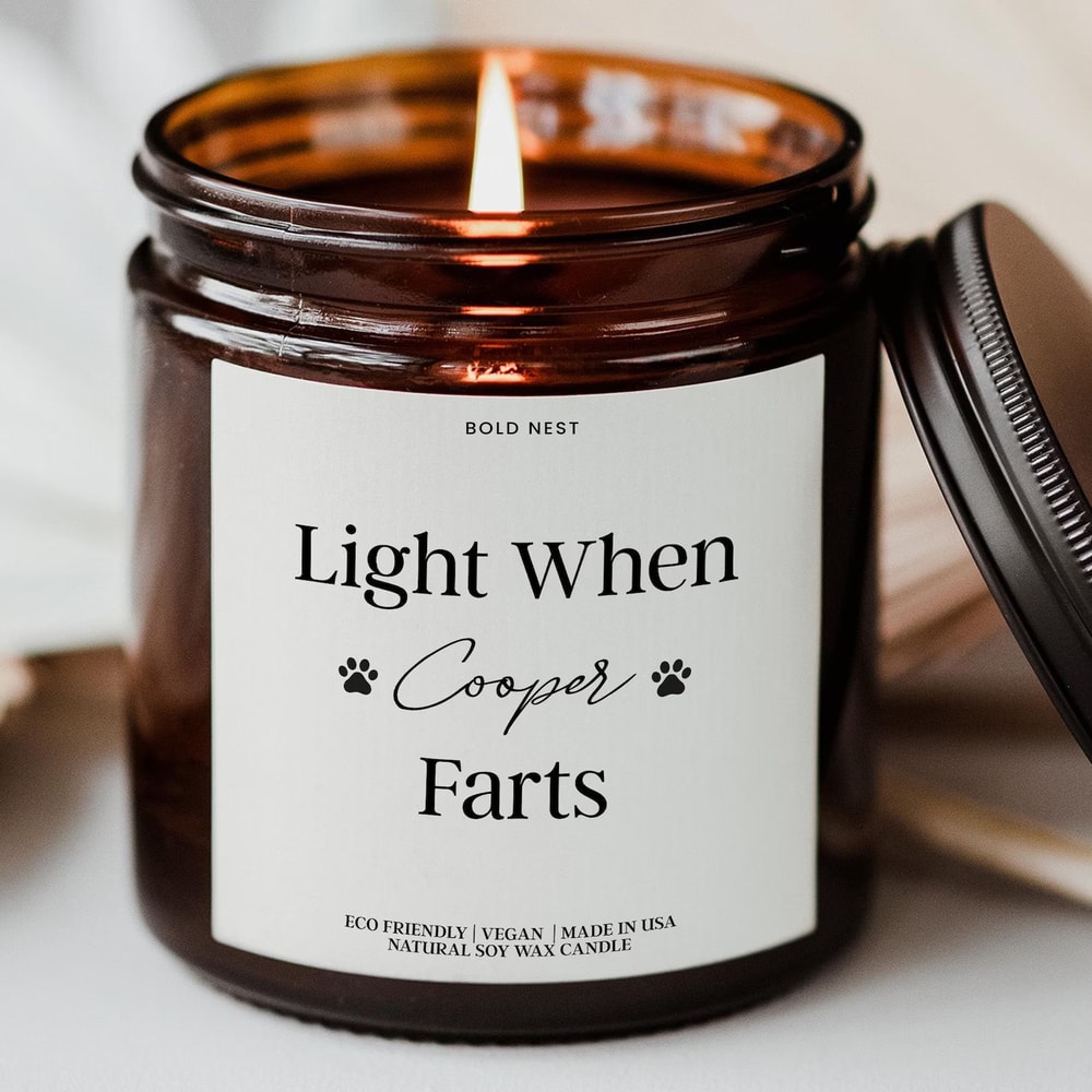 Personalized Dog Mom Candle Funny Dog Fart Candle Custom Pet Lover Gift 0