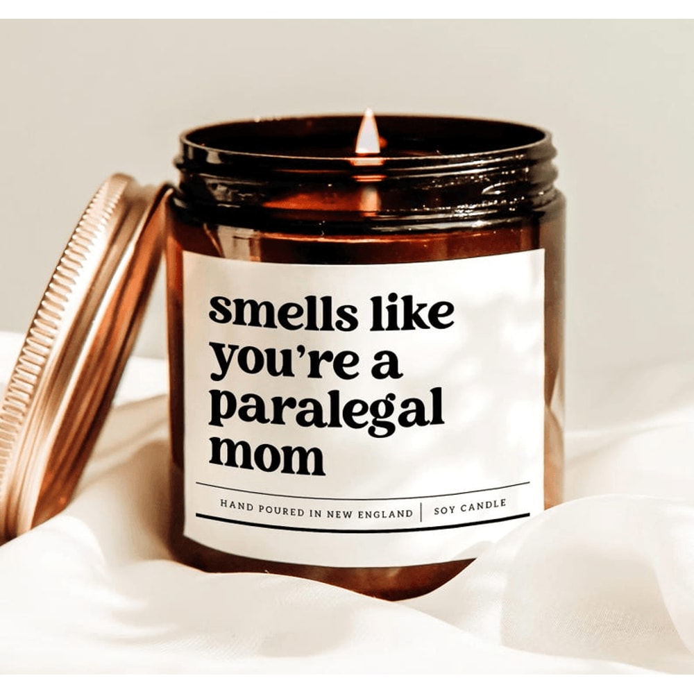 Funny Paralegal Mom Candle Gift For Working Mom Legal Assistant Gift Lawyer Office Candle Paralegal 0