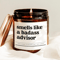 Funny Advisor Candle Gift For Mentor Academic Advisor Gift Boss Advisor Candle Smells Like A Badass 0