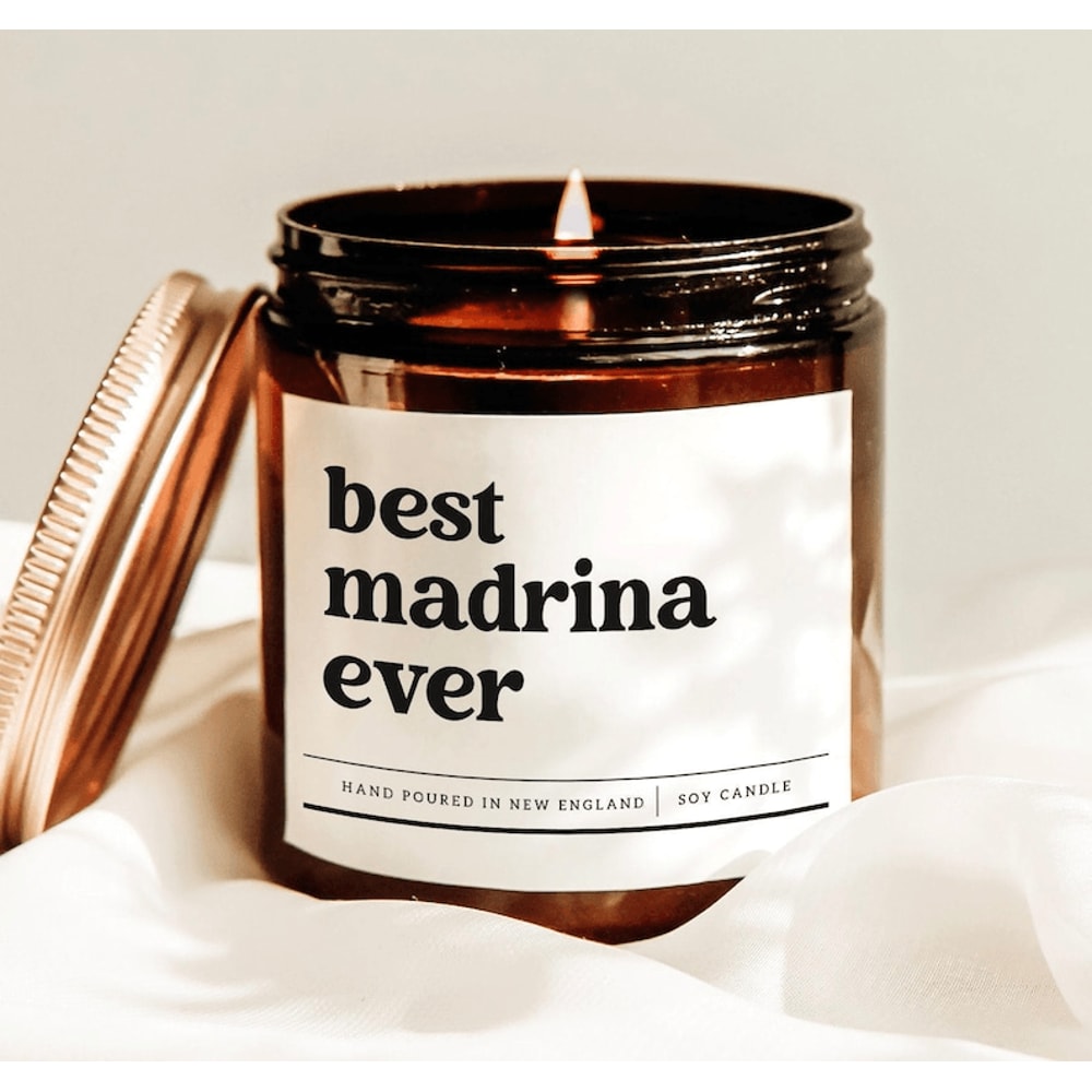 Best Madrina Ever Candle Godmother Gift From Godchild Funny Spanish Madrina Soy Candle For Special 0
