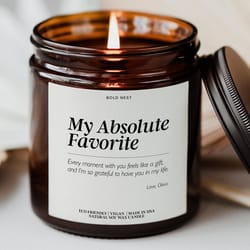 my favorite person personalized candle gift for best friend custom birthday valentine keepsake