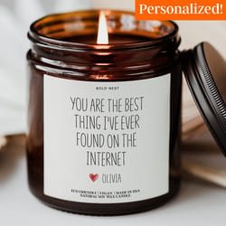 internet dating personalized candle funny online love gift for couples valentine anniversary keepsake