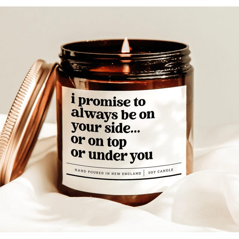 I Promise To Always Be On Your Side Candle Funny Naughty Couple Gift Romantic Soy Candle For Partne 0