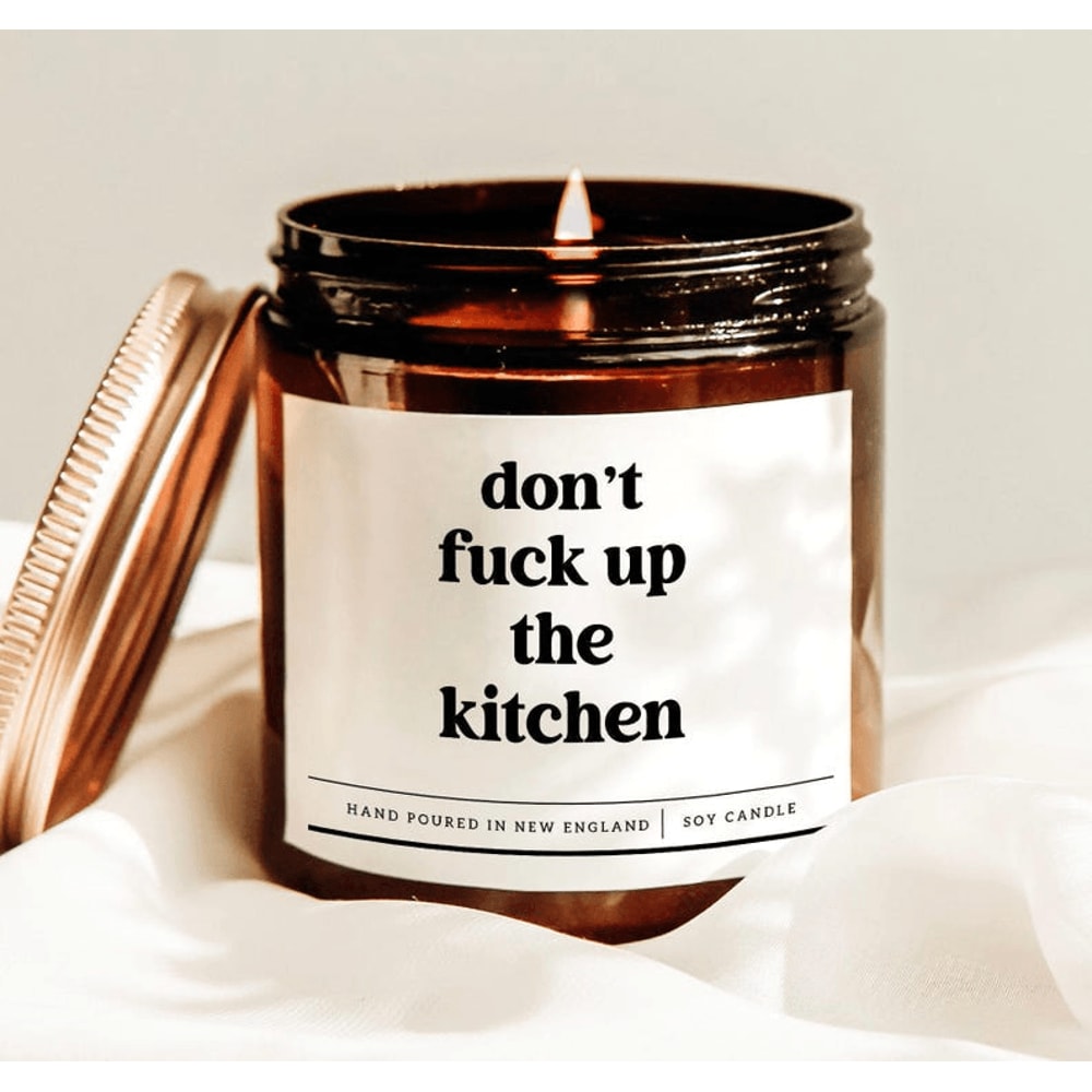 Dont Fuck Up The Kitchen Candle Funny Kitchen Decor Gift Sarcastic Cooking Soy Candle For Food Love 0