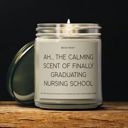 smells like a registered nurse personalized soy candle funny nurse graduation gift rn nursing school completion candle