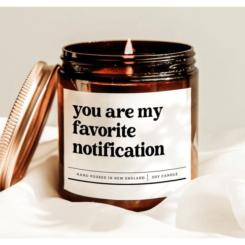 You Are My Favorite Notification Candle Funny Romantic Gift For Boyfriend Girlfriend Husband Wife C 0