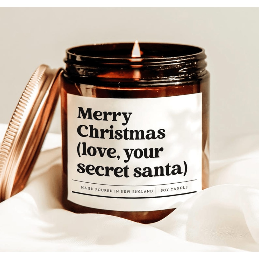 Merry Christmas Love Your Secret Santa Candle Funny Secret Santa Gift 0