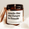 Smells Like The Future Is Female Candle Feminist Gift For Women Empowerment Candle Girl Boss Decor 0