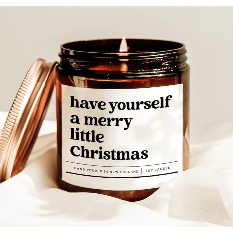 Have Yourself A Merry Little Christmas Candle Cozy Holiday Candle Gift Minimalist Christmas Home De 0
