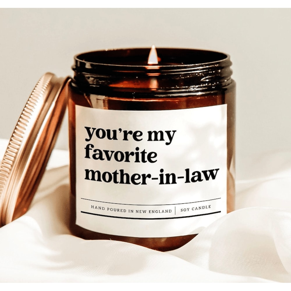 Youre My Favorite Mother In Law Candle Funny Mother In Law Gift Christmas Birthday Soy Candle Decor 0