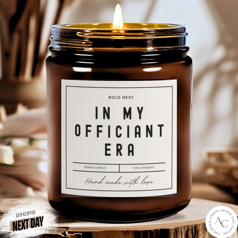 Officiant Era Candle Wedding Officiant Proposal Gift Will You Marry Us Pastor Ceremony Keepsake C 0