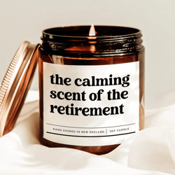 the calming scent of retirement funny retirement candle gift coworker farewell soy candle relaxation decor
