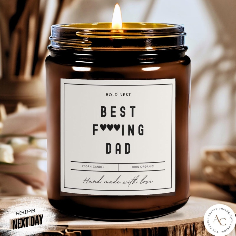 Best Dad Candle Funny Fathers Day Gift Best Dad Ever Humor Birthday Candle For Dad From Son Or Dau 0