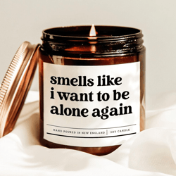smells like i want to be alone again funny sarcastic soy candle