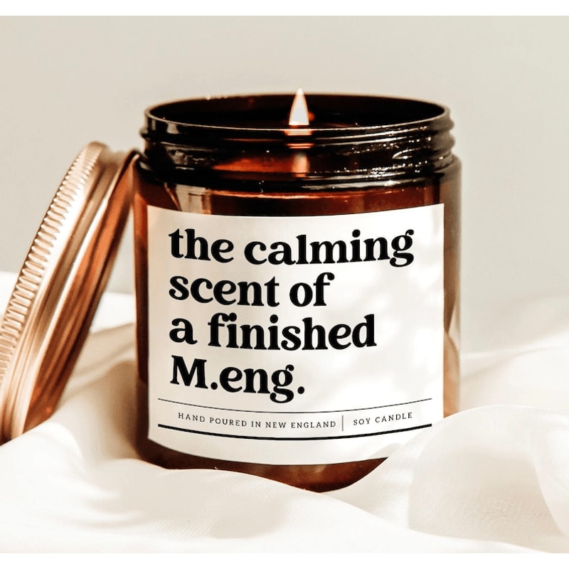 The Calming Scent Of A Finished M Eng Graduation Candle Gift 0