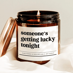 someone's getting lucky tonight funny romantic candle gift