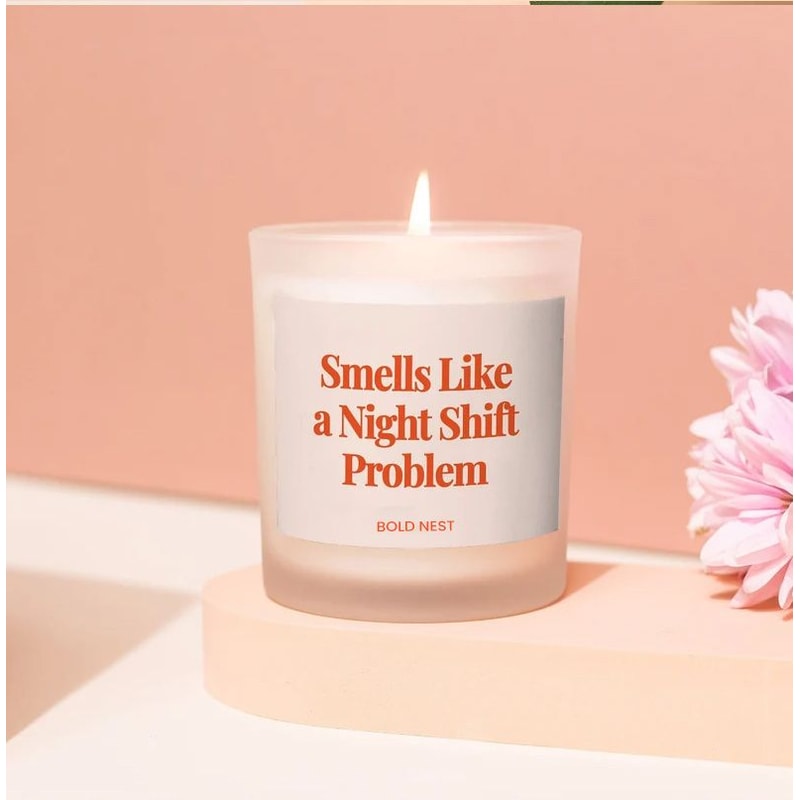 Night Shift Nurse Candle Gift For Nurses ICU ER NICU Nursing Gift Funny Nurse Gift 0