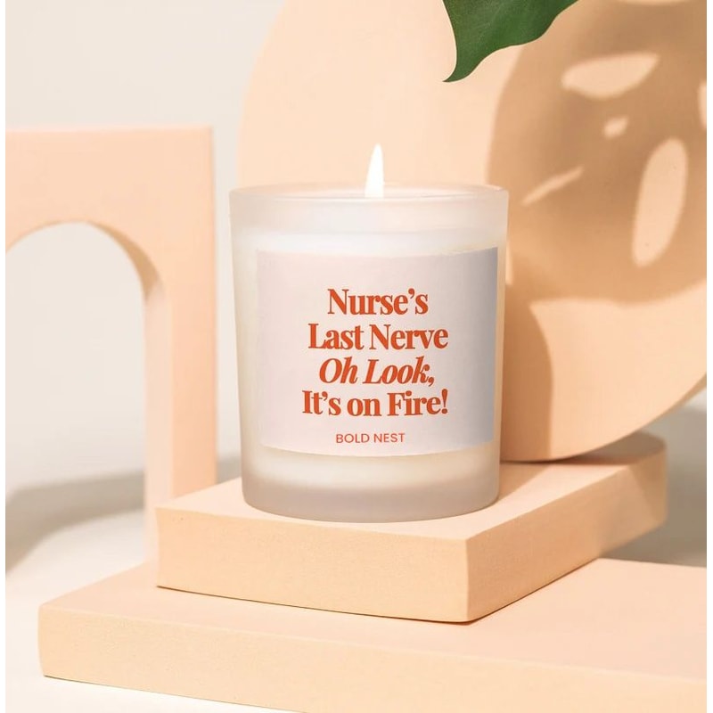 Nurse Last Nerve Candle Gift For Healthcare Workers Funny Nurse Gift Nursing Appreciation Candle 0