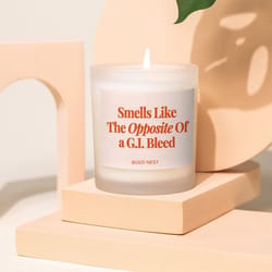 funny nurse candle gift – smells like opposite of gi bleed | icu nurse, rn humor graduation gift