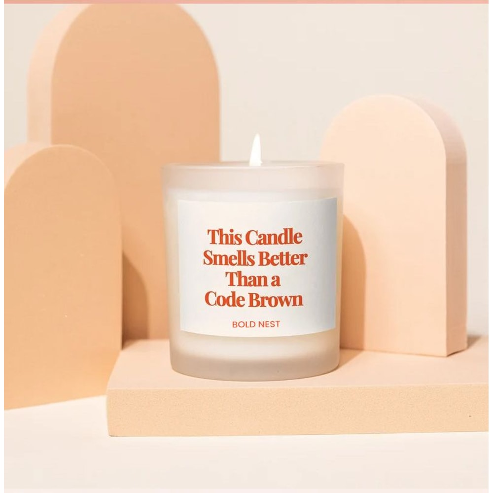 Funny Nurse Candle Gift Smells Better Than Code Brown Nursing Student RN Graduation Humor Candle 0