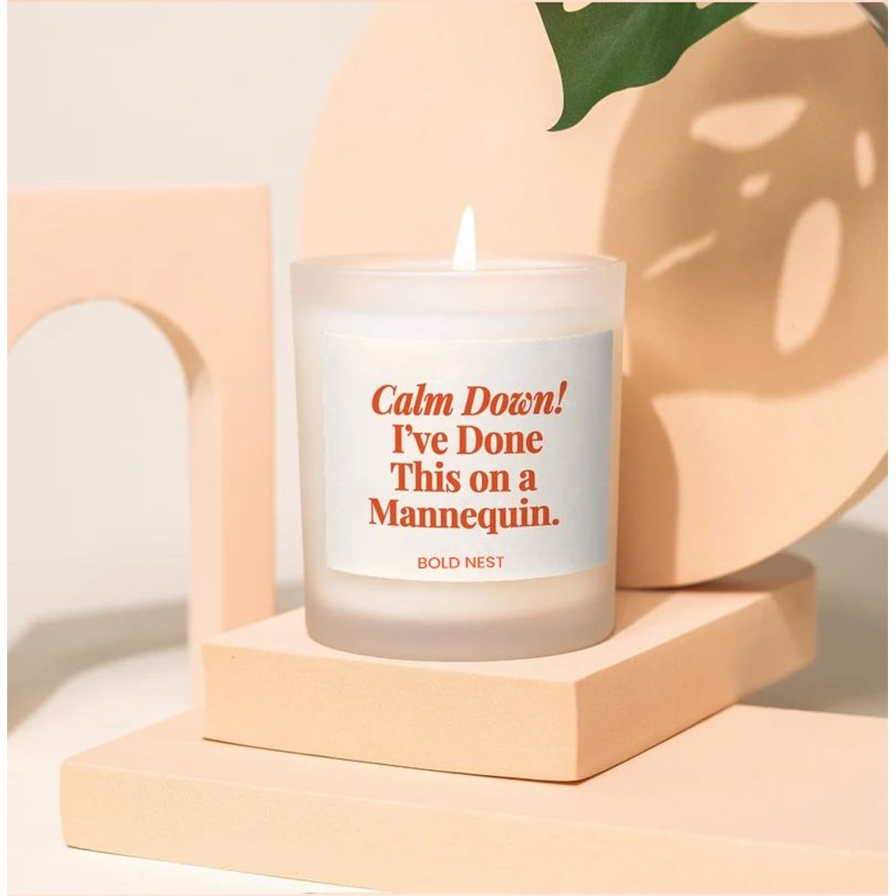 Funny Nurse Candle Gift Calm Down I Ve Done This On A Mannequin Nursing Student Nurse Graduation 0