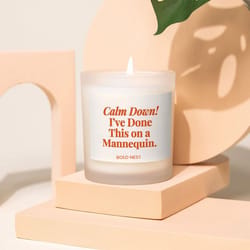 funny nurse candle gift – calm down i ve done this on a mannequin | nursing student & nurse graduation humor candle