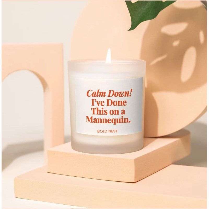 Funny Nurse Candle Gift Calm Down I Ve Done This On A Mannequin Nursing Student Nurse Graduation 0