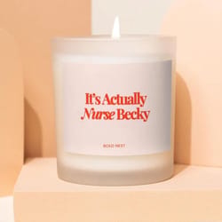 personalized nurse graduation candle gift | funny nurse gift for her, new nurse & nursing student appreciation candle
