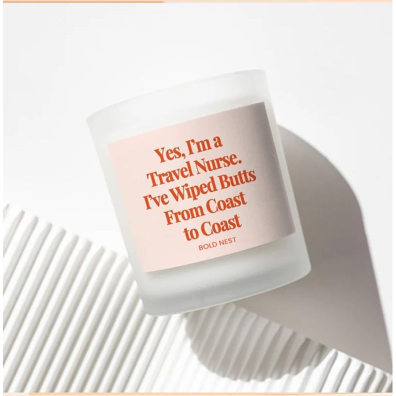 Funny Travel Nurse Candle Gift Nursing Student RN Appreciation Humor Candle Graduation Nurse Gif 0