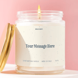 personalized soy candle custom message candle gift minimalist candle personalized wedding gift housewarming