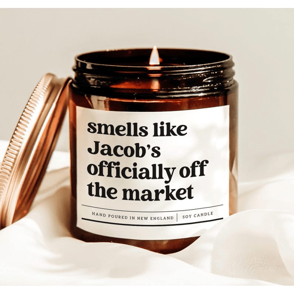Engagement Candle Gift Personalized Wedding Candle Funny Bridal Shower Gift Soy Candle For Newly En 0